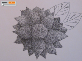 Pointillism Flower Speed Draw