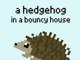 a hedgehog in a bouncy house