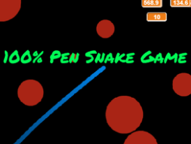 100% Pen Snake Game